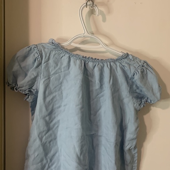 Blue Ruffled Short Sleeve Tee. - Picture 5 of 6